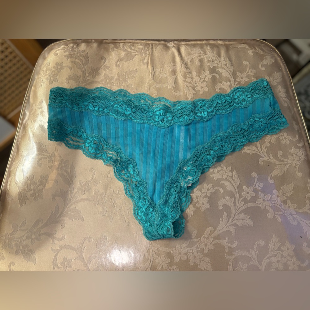 Victoria's Secret Blue Lace Bikini Panties